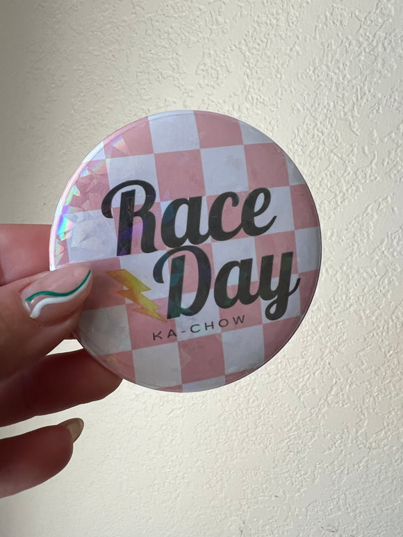Button: Race Day